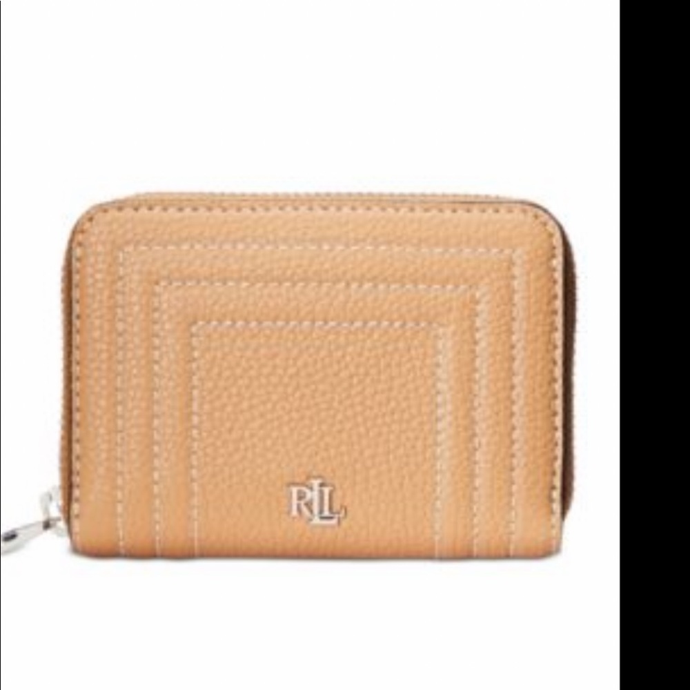 Leather zip wallet